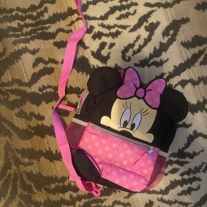 Pink and Black Minnie Mouse Backpack